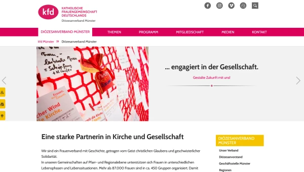 Website der kfd Münster